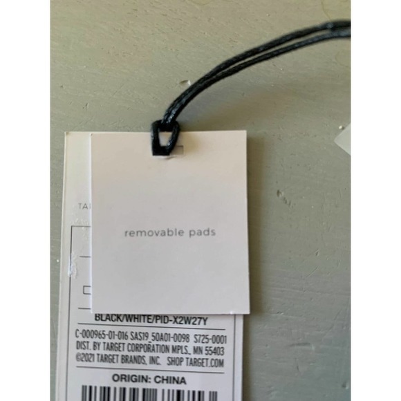 Shade & Shore Swimsuit Bathing Suit Top Black & White Size S 4-6 NWT $23 - Picture 9 of 10